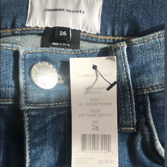 CURRENT ELLIOTT THE HIGH WAIST STRAIGHT - Picture 5 of 5